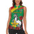 Personalised Burkina Faso Republic Day Women Sleeveless Polo Shirt Happy 66th Anniversary with White Stallion - Wonder Print Shop