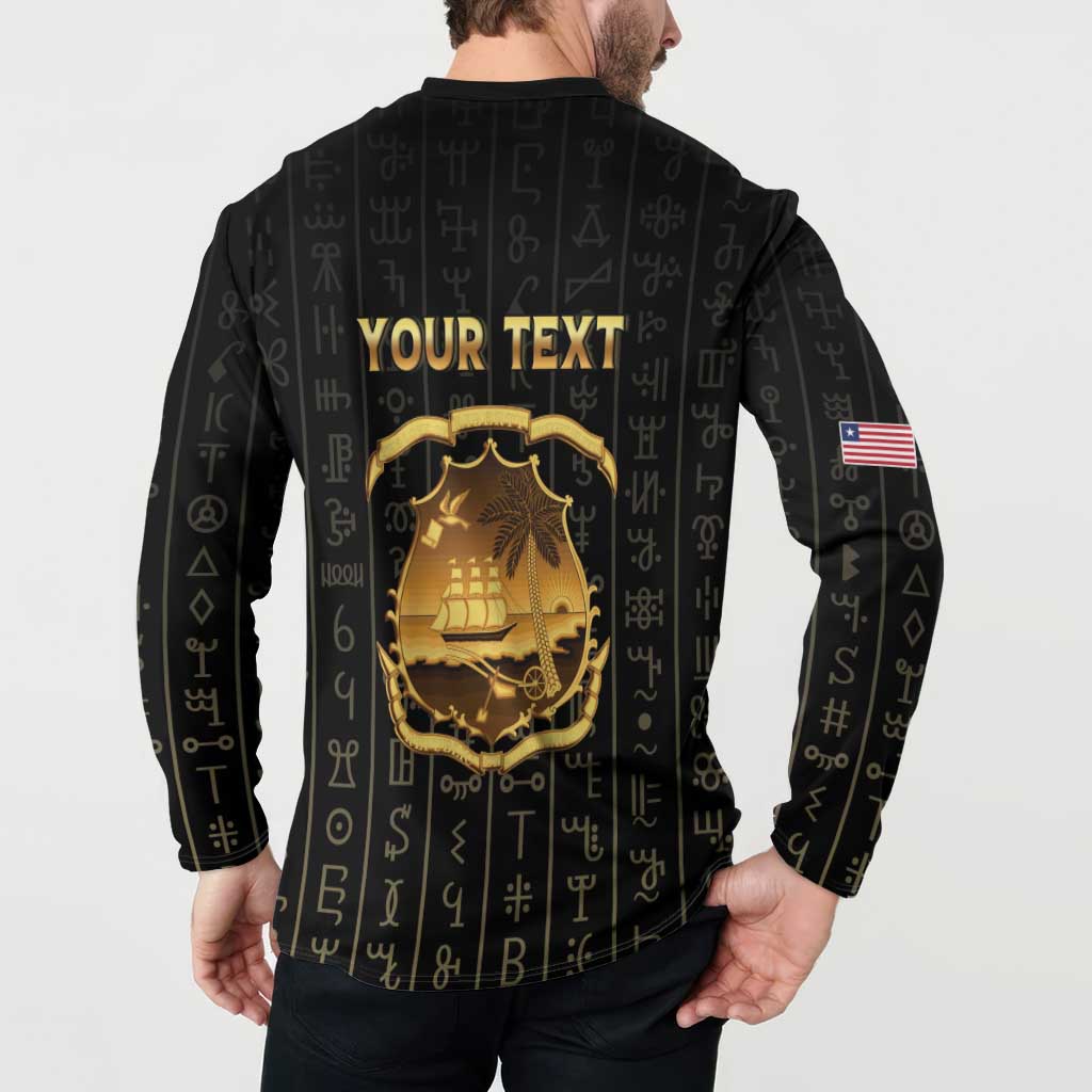 Personalized Liberia Vai Syllabary Vertical Pattern Button Sweatshirt - Wonder Print Shop