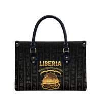 Liberia Vai Syllabary Vertical Pattern Leather Bag - Wonder Print Shop