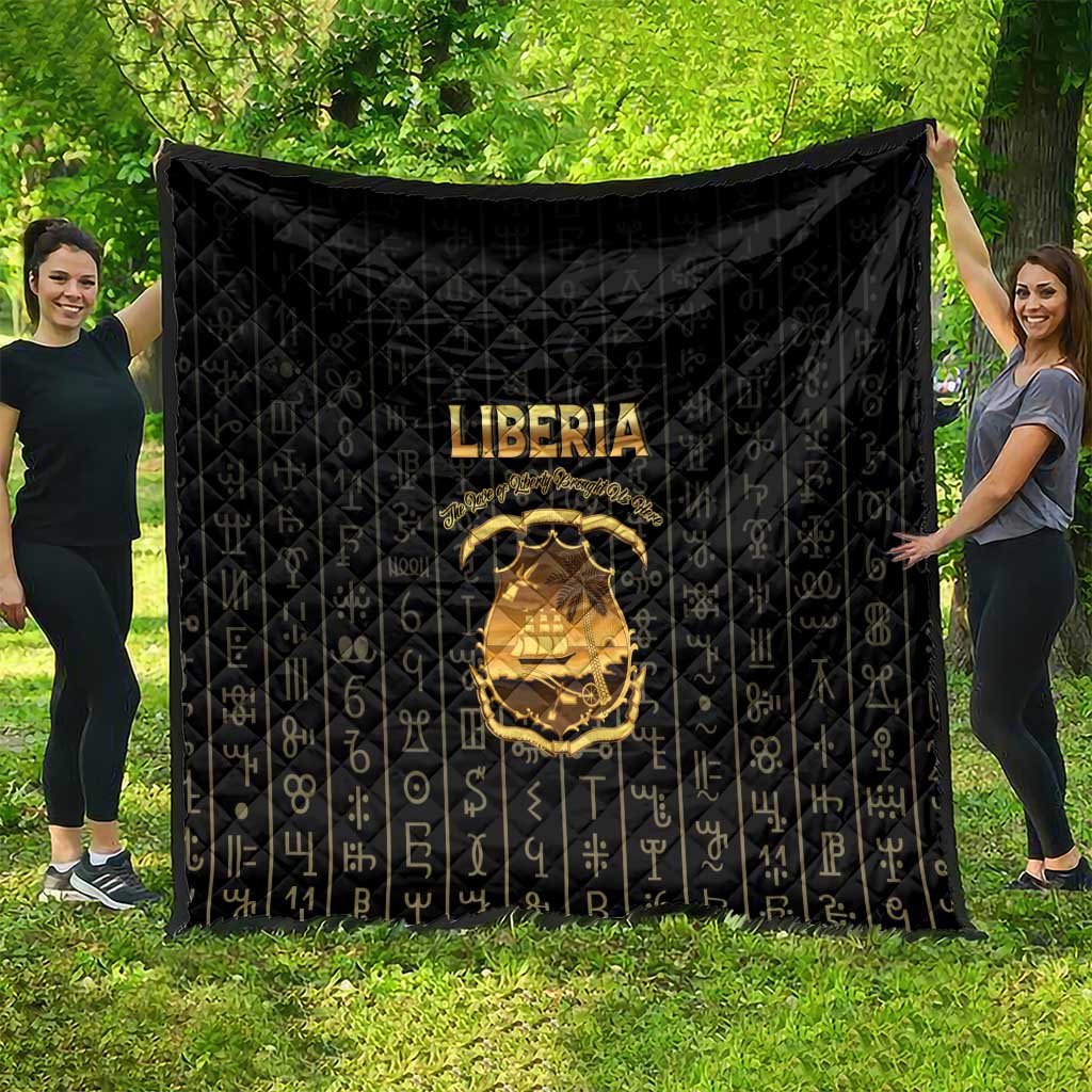 Liberia Vai Syllabary Vertical Pattern Quilt - Wonder Print Shop