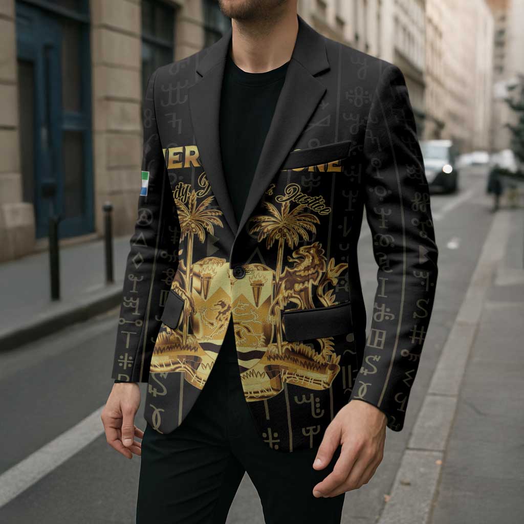 Personalized Sierra Leone Vai Syllabary Vertical Pattern Blazer - Wonder Print Shop