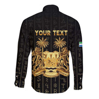 Personalized Sierra Leone Vai Syllabary Vertical Pattern Long Sleeve Button Shirt - Wonder Print Shop