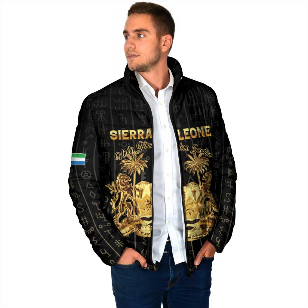 Personalized Sierra Leone Vai Syllabary Vertical Pattern Padded Jacket - Wonder Print Shop