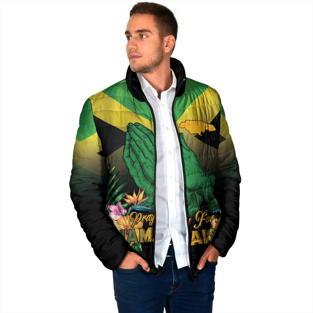 Personalized Pray For Jamaica Padded Jacket Jamaica Strong - Wonder Print Shop
