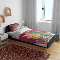 Latvia Independence Day Bedding Set Latvija with Freedom Monument