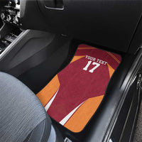 Latvia Football Custom Car Mats Red Latvian Pattern