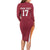 Latvia Football Custom Family Matching Long Sleeve Bodycon Dress and Hawaiian Shirt Red Latvian Pattern