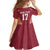 Latvia Football Custom Family Matching Summer Maxi Dress and Hawaiian Shirt Red Latvian Pattern