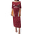 Latvia Football Custom Puletasi Red Latvian Pattern