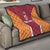 Latvia Football Custom Quilt Red Latvian Pattern