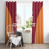 Latvia Football Custom Window Curtain Red Latvian Pattern