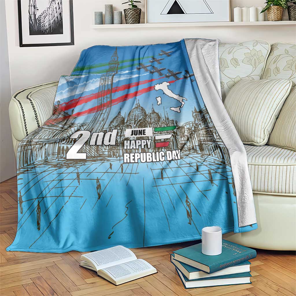 Italy Republic Day Blanket Festa della Repubblica with Frecce Tricolori