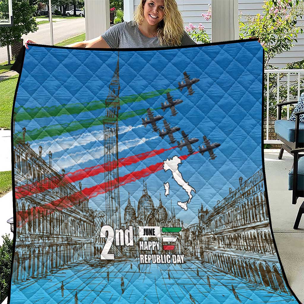 Italy Republic Day Quilt Festa della Repubblica with Frecce Tricolori