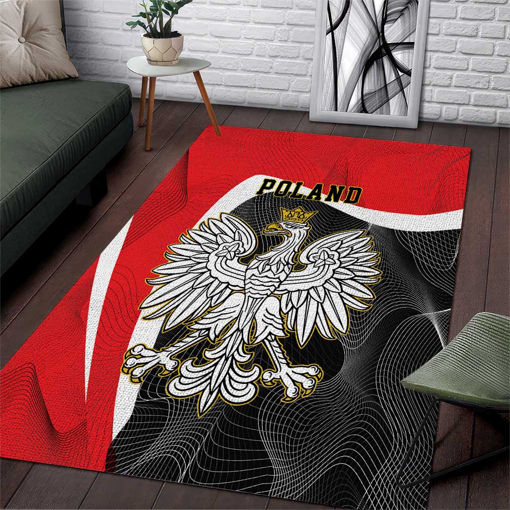 Poland White Crowned Eagle Area Rug Rzeczpospolita Polska