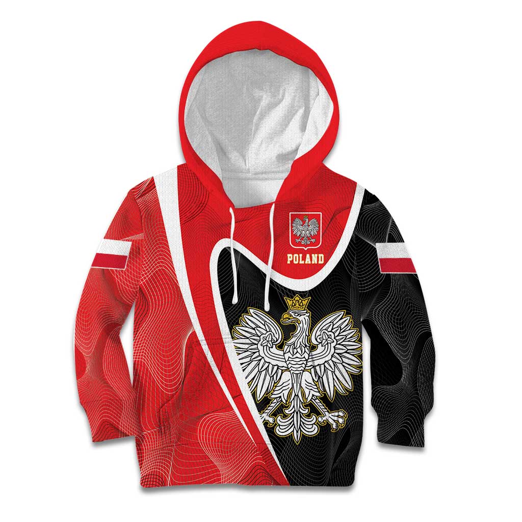 Poland White Crowned Eagle Kid Hoodie Rzeczpospolita Polska