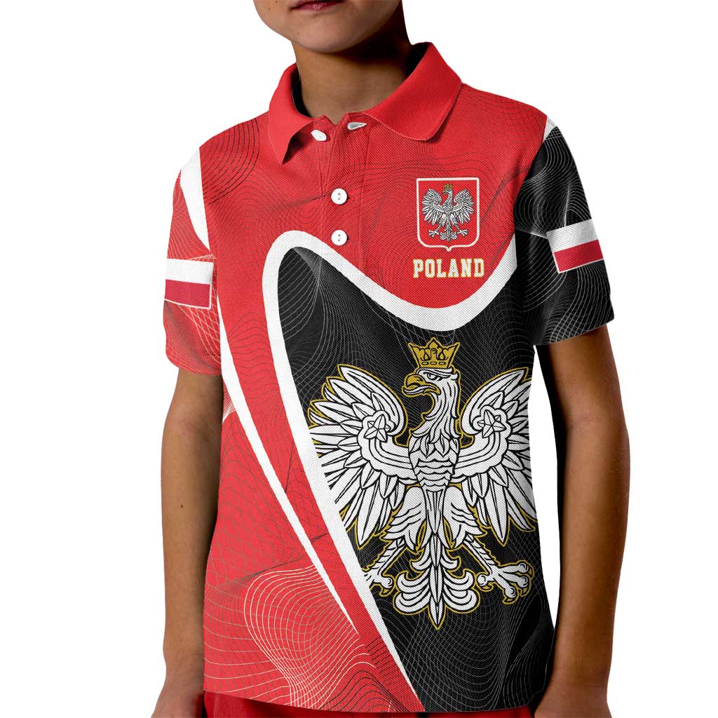 Poland White Crowned Eagle Kid Polo Shirt Rzeczpospolita Polska