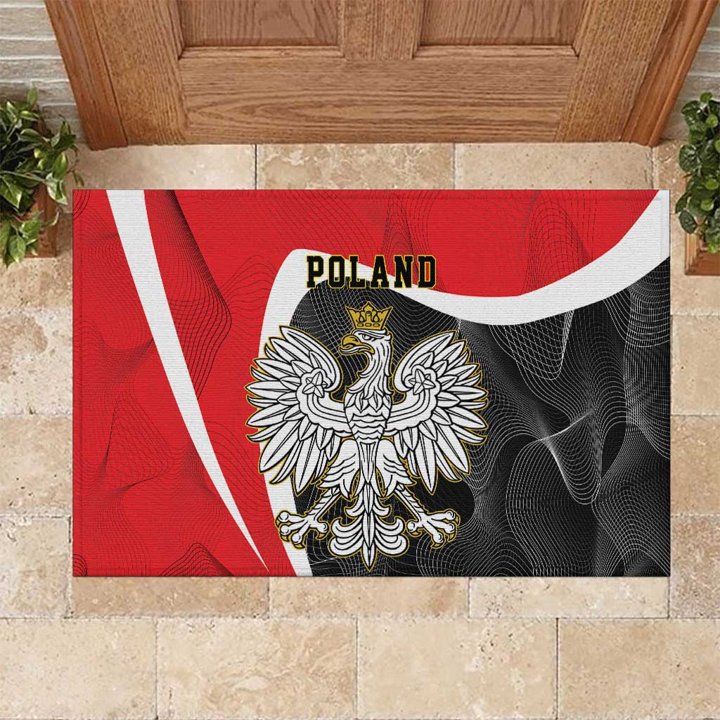 Poland White Crowned Eagle Rubber Doormat Rzeczpospolita Polska LT17 - Wonder Print Shop