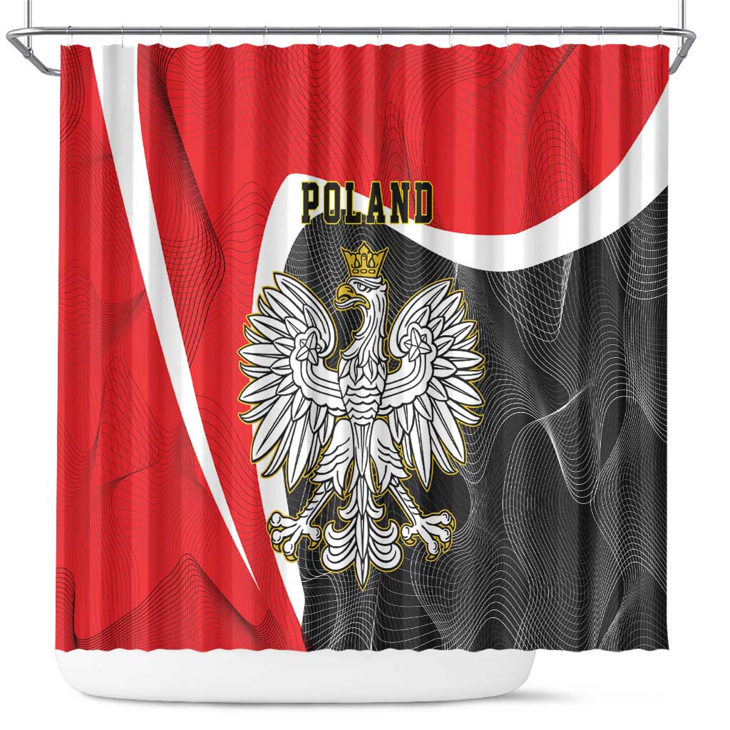 Poland White Crowned Eagle Shower Curtain Rzeczpospolita Polska LT17 - Wonder Print Shop