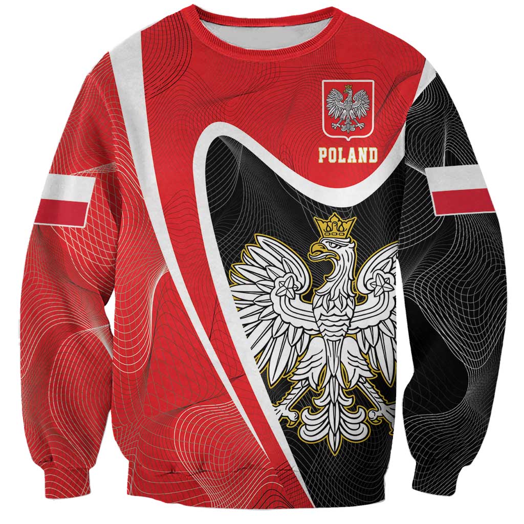 Poland White Crowned Eagle Sweatshirt Rzeczpospolita Polska LT17 - Wonder Print Shop