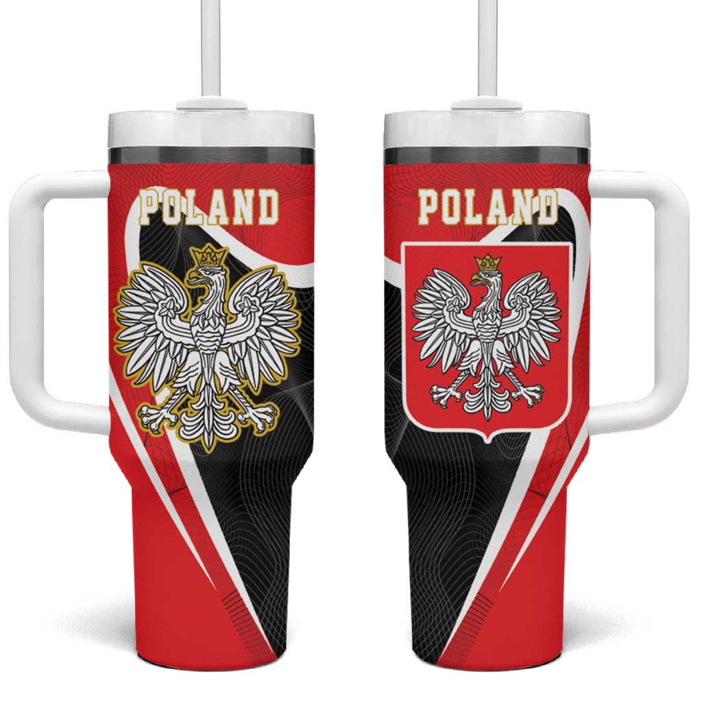 Poland White Crowned Eagle Tumbler With Handle Rzeczpospolita Polska LT17 - Wonder Print Shop