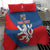 Personalized Czech Republic Coat of Arms Bedding Set Statni Znak Ceske Republiky - Silver Double-tailed Lion