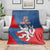 Personalized Czech Republic Coat of Arms Blanket Statni Znak Ceske Republiky - Silver Double-tailed Lion