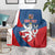 Personalized Czech Republic Coat of Arms Blanket Statni Znak Ceske Republiky - Silver Double-tailed Lion