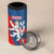 Personalized Czech Republic Coat of Arms 4 in 1 Can Cooler Tumbler Statni Znak Ceske Republiky -  Silver Double-tailed Lion