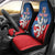 Personalized Czech Republic Coat of Arms Car Seat Cover Statni Znak Ceske Republiky - Silver Double-tailed Lion