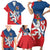 Personalized Czech Republic Coat of Arms Family Matching Short Sleeve Bodycon Dress and Hawaiian Shirt Statni Znak Ceske Republiky - Silver Double-tailed Lion