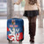 Personalized Czech Republic Coat of Arms Luggage Cover Statni Znak Ceske Republiky - Silver Double-tailed Lion