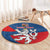 Personalized Czech Republic Coat of Arms Round Carpet Statni Znak Ceske Republiky - Silver Double-tailed Lion LT17 - Wonder Print Shop