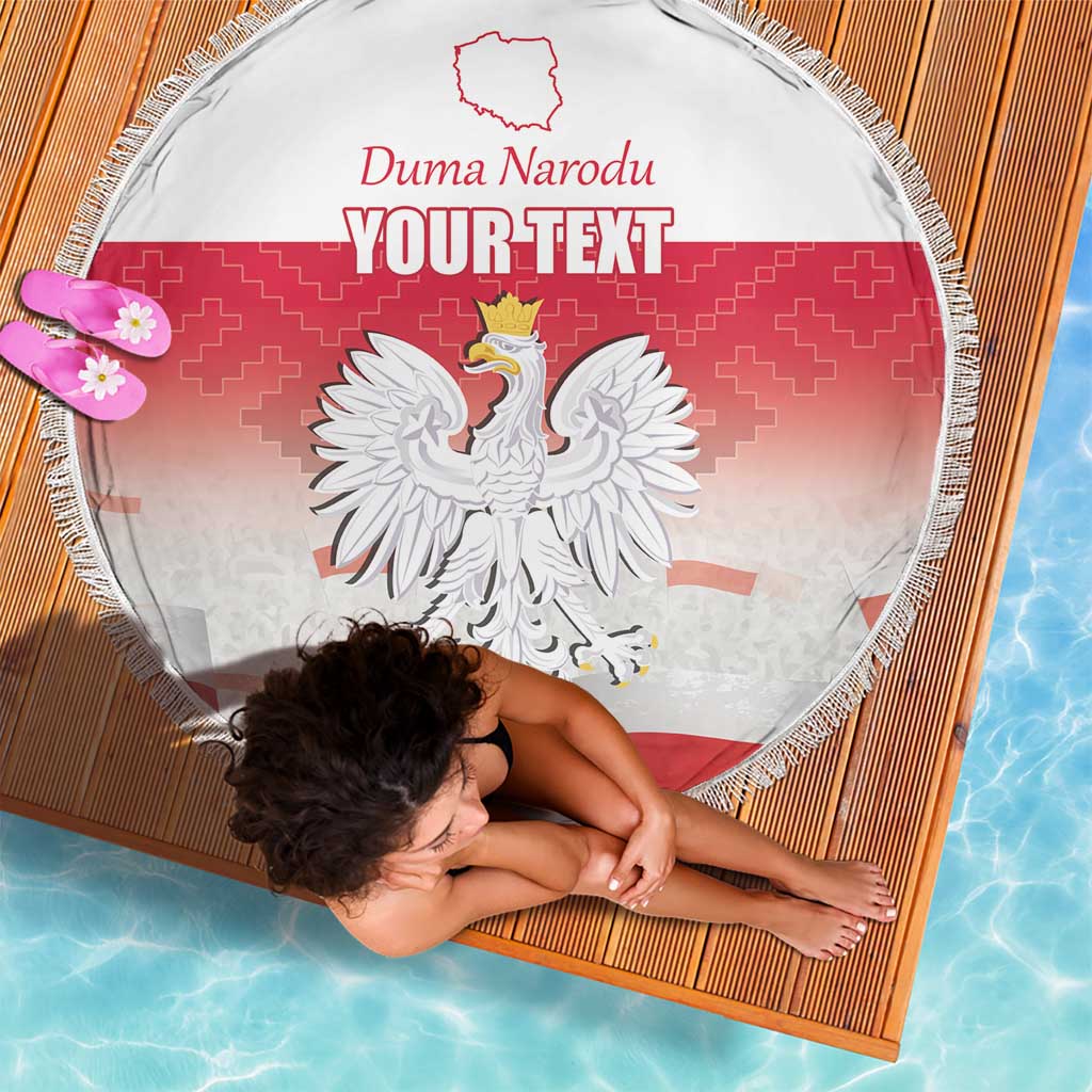 Polish Flag Day Personalized Beach Blanket Duma Narodu 2nd May