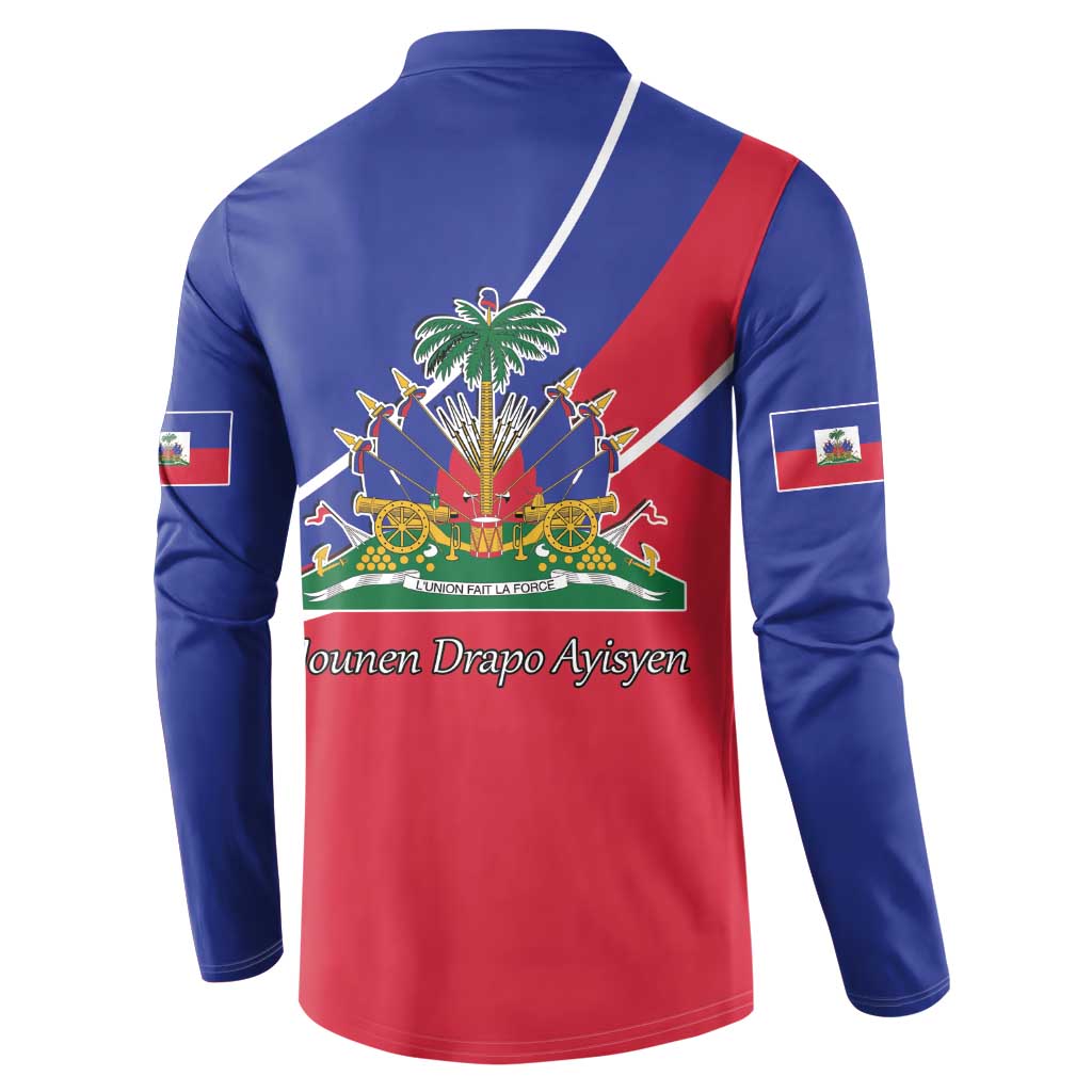 Haitian Flag Day 18 May Button Sweatshirt Jounen Drapo Ayisyen