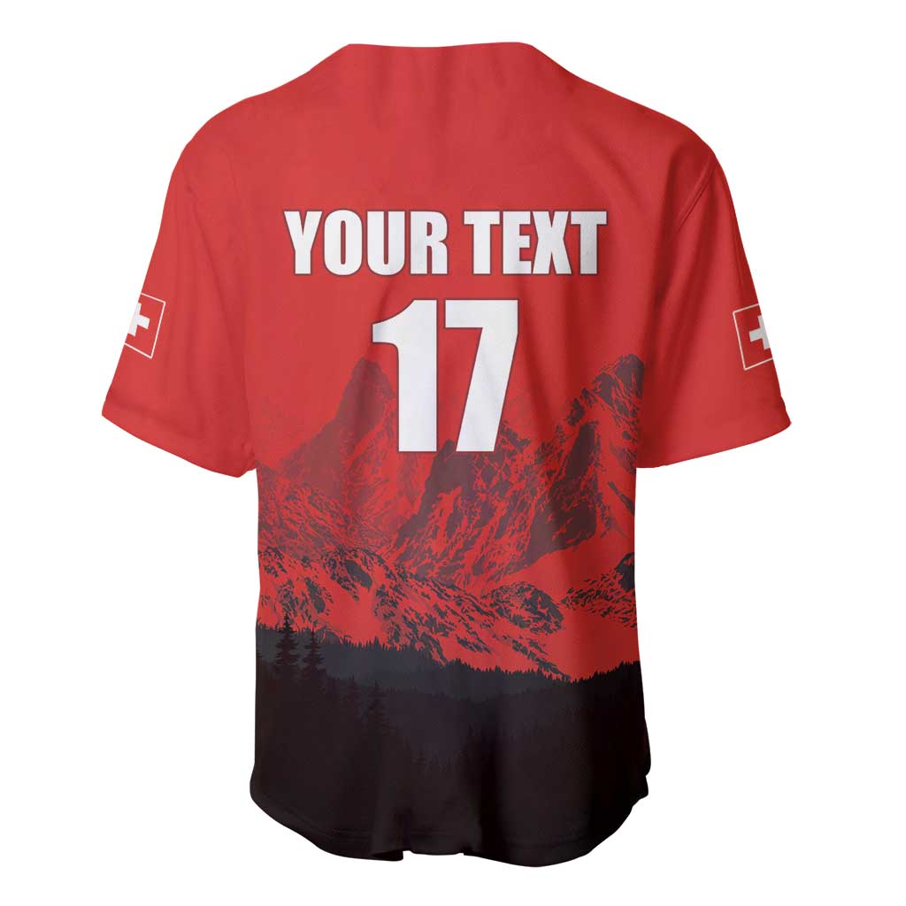 Red and black baseball jersey back with 'YOUR TEXT' 17 print
