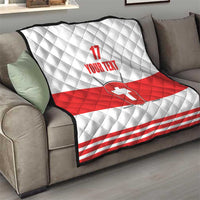 Custom Switzerland Ice Hockey Quilt Come on La Nati