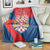 Personalized Coat of Arms of Moravia Blanket Gold-crowned White Red Checkered Eagle