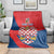 Personalized Coat of Arms of Moravia Blanket Gold-crowned White Red Checkered Eagle