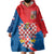 Personalized Coat of Arms of Moravia Wearable Blanket Hoodie Gold-crowned White Red Checkered Eagle