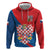 Personalized Coat of Arms of Moravia Zip Hoodie Gold-crowned White Red Checkered Eagle LT17 - Wonder Print Shop