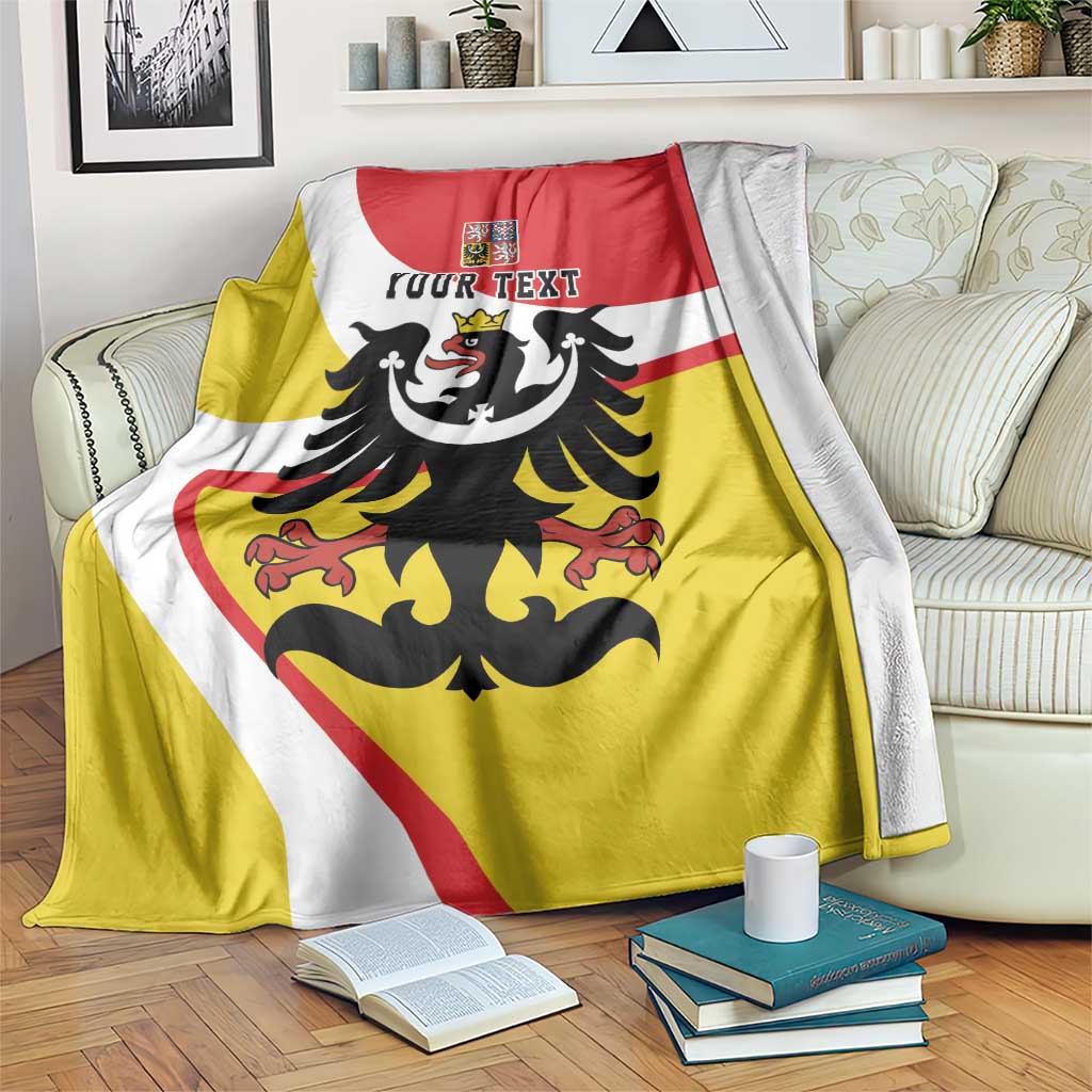 Personalized Coat of Arms of Silesia Blanket Black Eagle with Silver Crescent