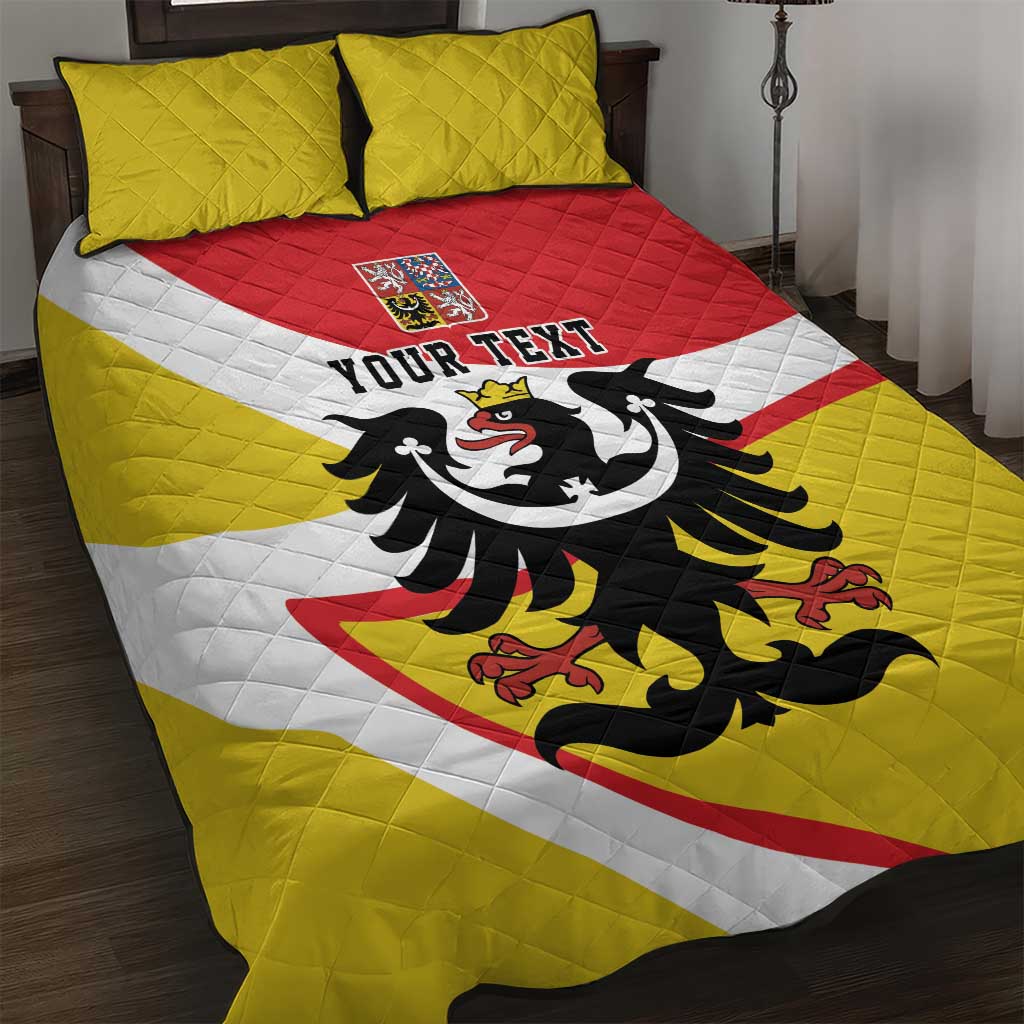 Personalized Coat of Arms of Silesia Quilt Bed Set Black Eagle with Silver Crescent LT17 - Wonder Print Shop