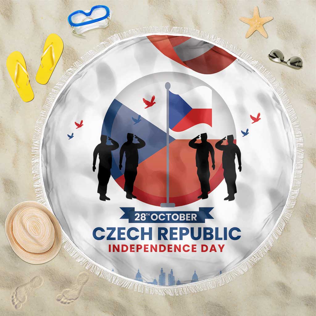 Czech Republic Independence day Beach Blanket Den Vzniku Samostatneho Ceskoslovenskeho Statu