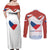 Czech Republic Independence day Couples Matching Off Shoulder Maxi Dress and Long Sleeve Button Shirt Den Vzniku Samostatneho Ceskoslovenskeho Statu