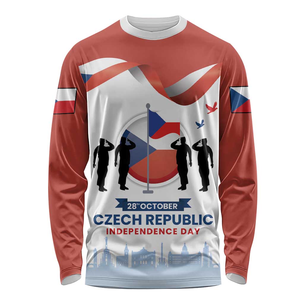 Czech Republic Independence day Long Sleeve Shirt Den Vzniku Samostatneho Ceskoslovenskeho Statu LT17 - Wonder Print Shop