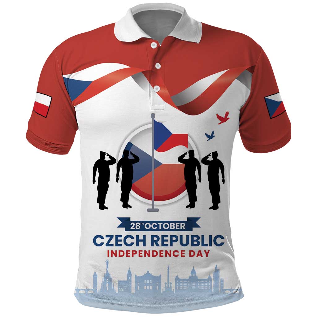 Czech Republic Independence day Polo Shirt Den Vzniku Samostatneho Ceskoslovenskeho Statu LT17 - Wonder Print Shop