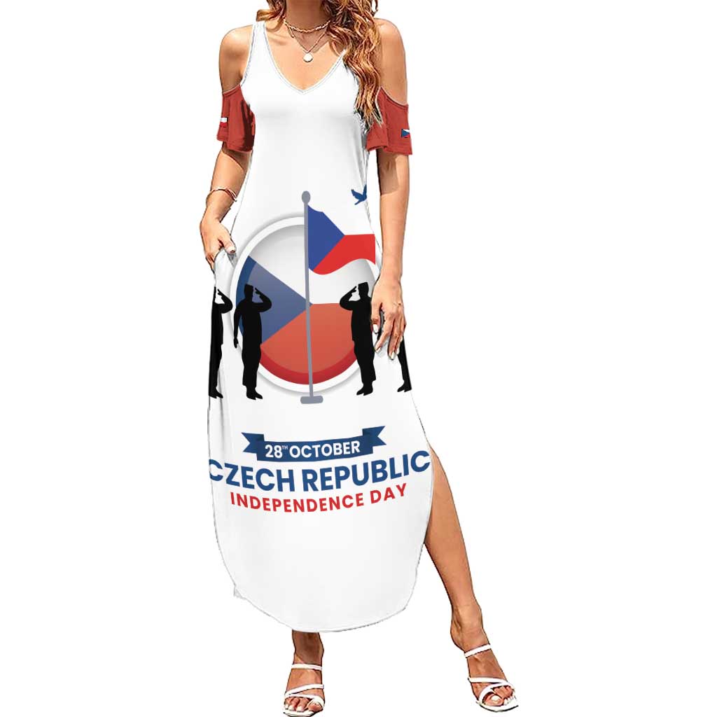 Czech Republic Independence day Summer Maxi Dress Den Vzniku Samostatneho Ceskoslovenskeho Statu LT17 - Wonder Print Shop