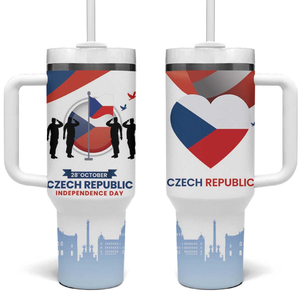 Czech Republic Independence day Tumbler With Handle Den Vzniku Samostatneho Ceskoslovenskeho Statu LT17 - Wonder Print Shop