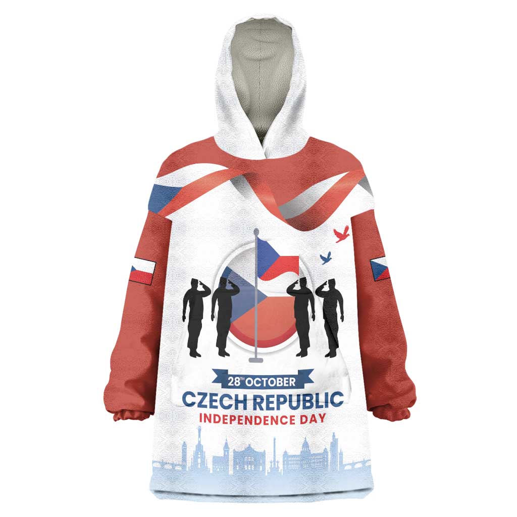 Czech Republic Independence day Wearable Blanket Hoodie Den Vzniku Samostatneho Ceskoslovenskeho Statu