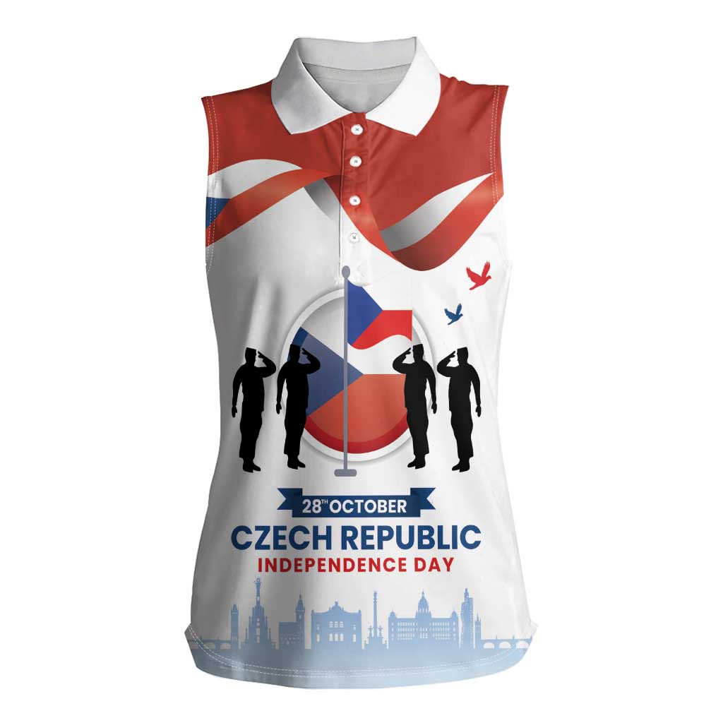 Czech Republic Independence day Women Sleeveless Polo Shirt Den Vzniku Samostatneho Ceskoslovenskeho Statu LT17 - Wonder Print Shop